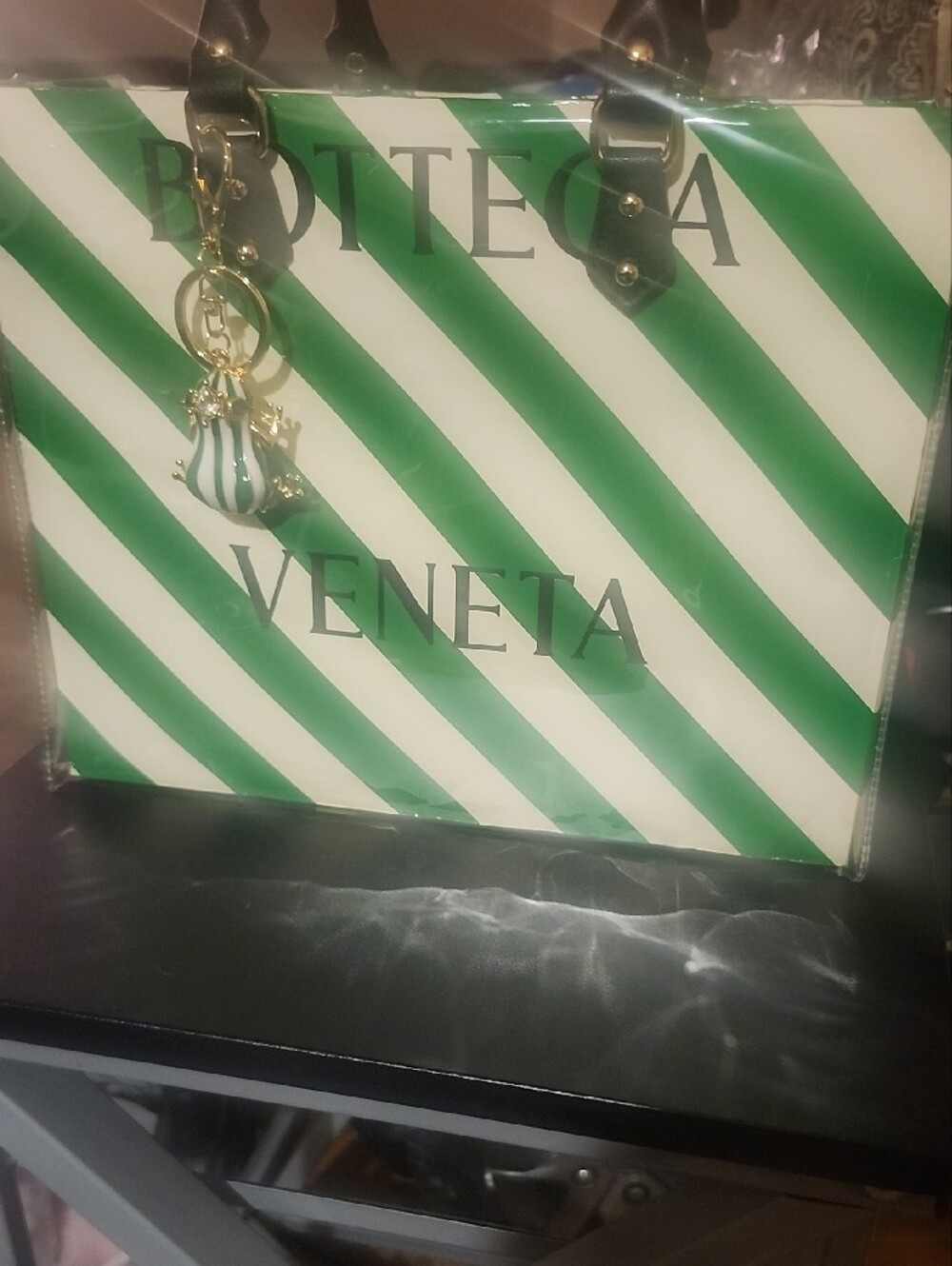 Bottega Veneta Paper Shopping Bag with PVC Cover - Picture 2 of 4